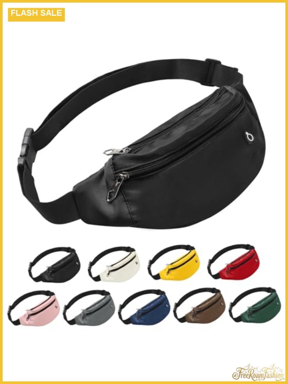 Water Resistant Polyester Waist Pack Crossbody Bag Running Hiking